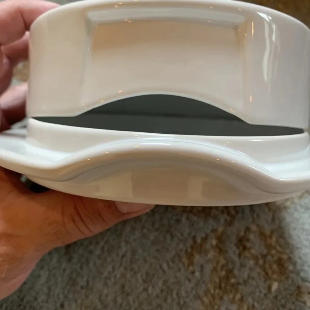 Crate & Barrel White Dome Butter/Cheese Dish
